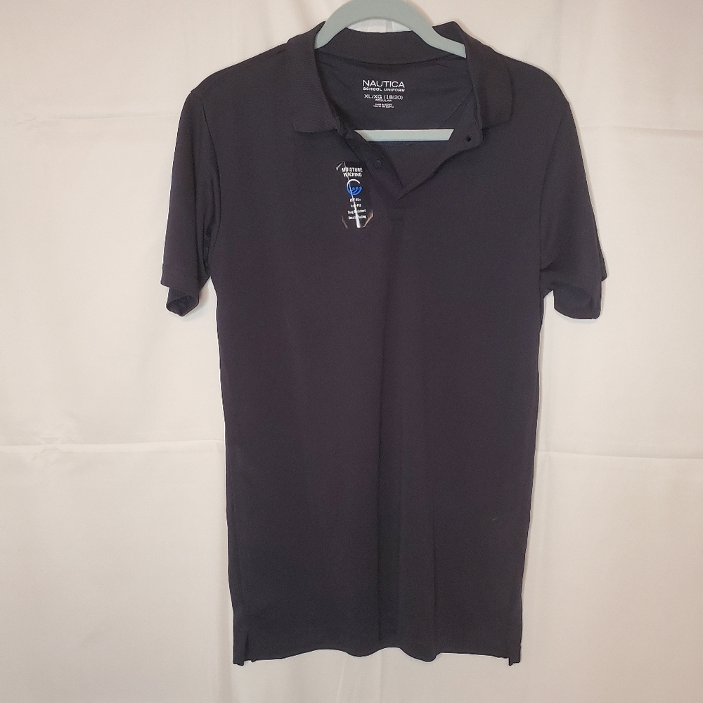 NWT Nautica Boys Navy Blue Polo